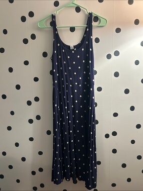 Old Navy Polka Dot Sleeveless Maxi Dress